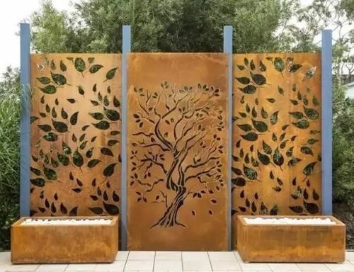 ল্যান্ডস্কেপ জন্য জারা প্রতিরোধী Corten ইস্পাত শীট ধাতু কাস্টমাইজড আকার